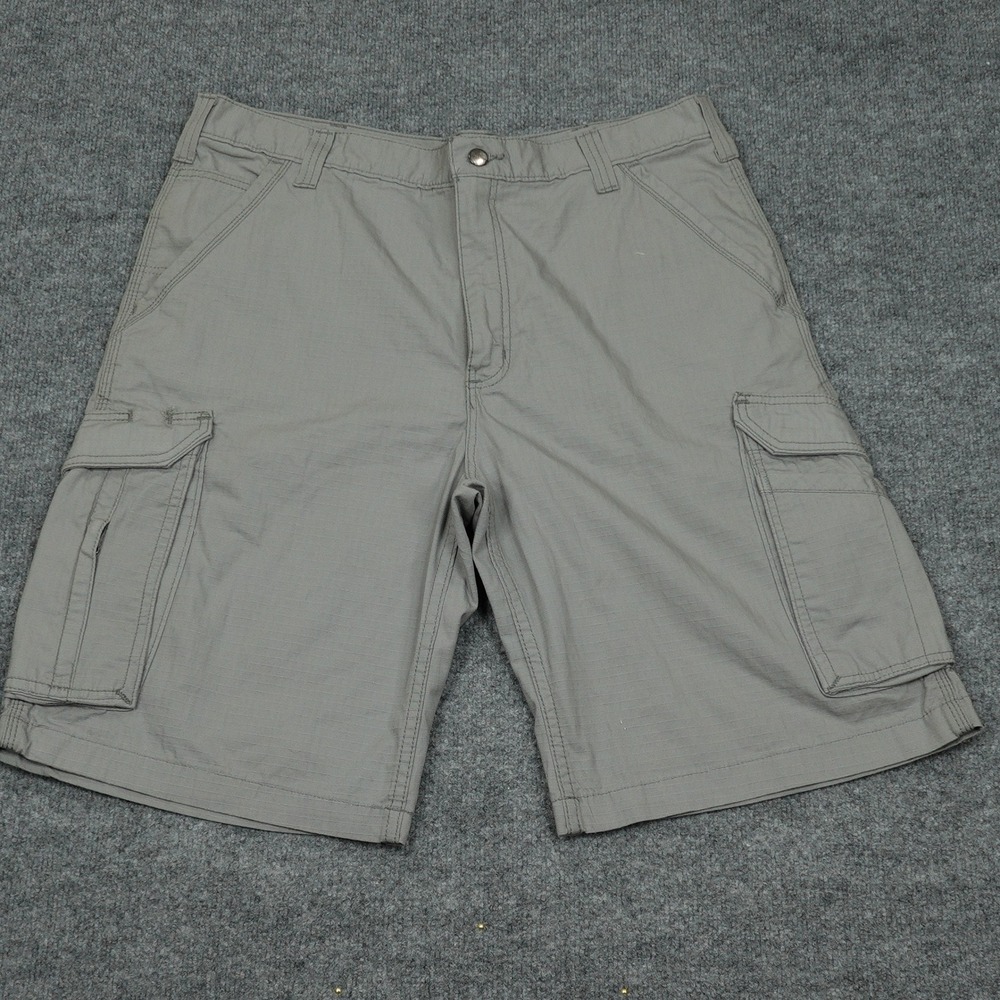 Carhartt Cargo Shorts Mens 38 Gray Force Relaxed Fit Ripstop Cotton 101168-066